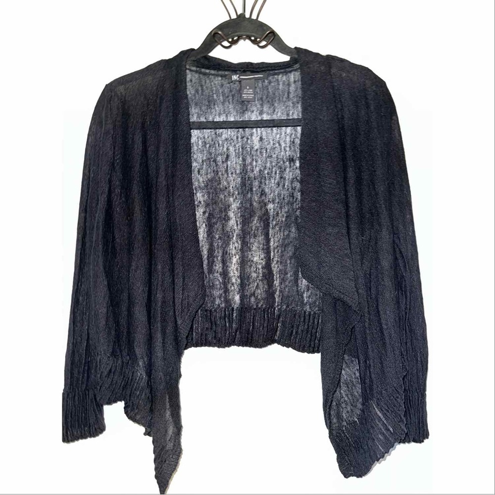 Lightweight heathered black cardigan